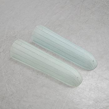 Glass shades for wall sconces, mid 20th century.