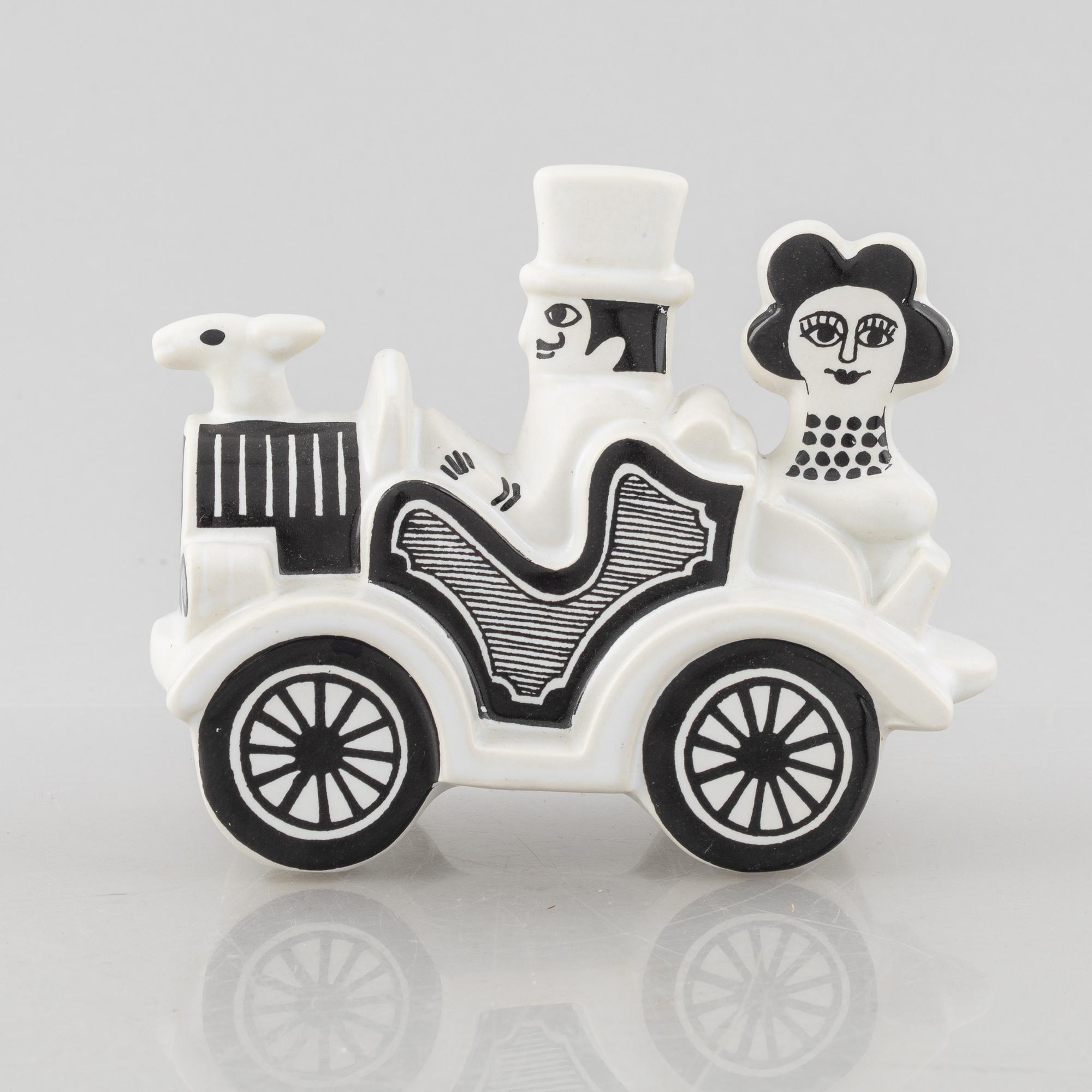 Lisa Larson, figurin, "Bil", ur serien "Traffic", Gustavsberg 1971-1973.