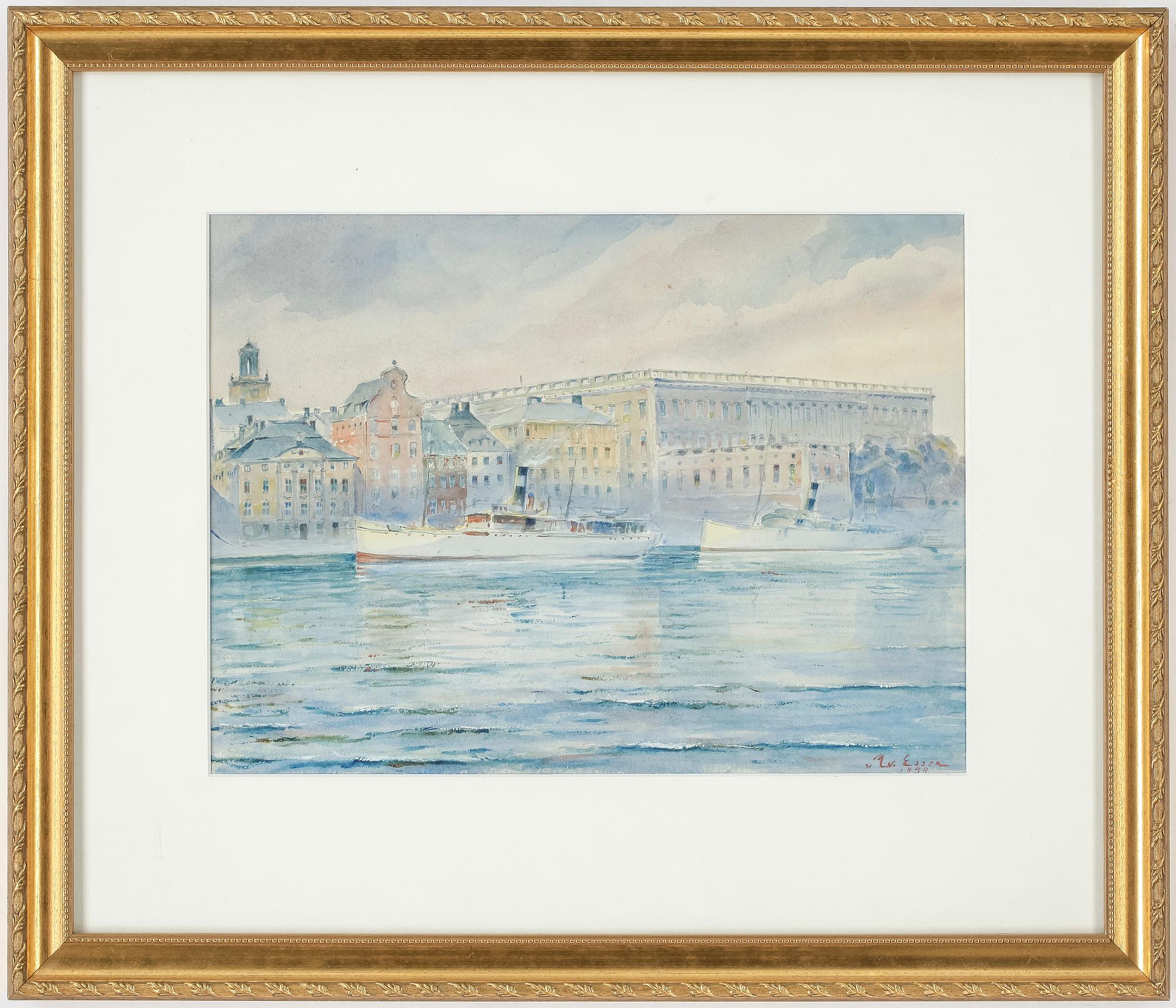 MIKAEL VON ESSEN, akvarell, signerad och daterad 1934.