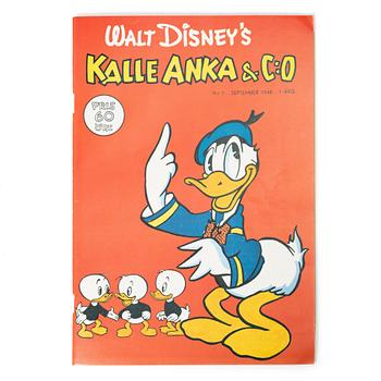 Comic book, Kalle Anka & Co, no. 1, 1948.