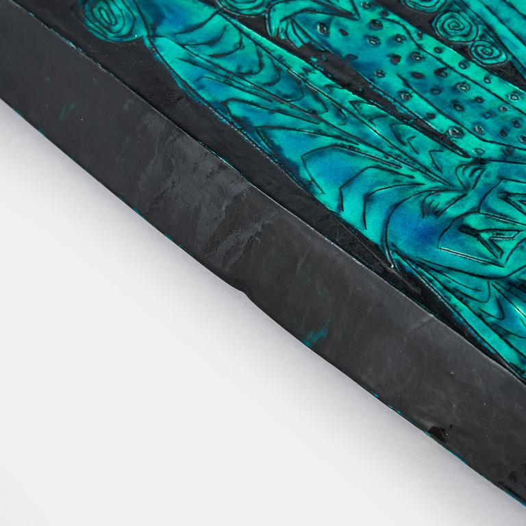 Birger Kaipiainen, väggrelief, stengods signerad Kaipiainen.