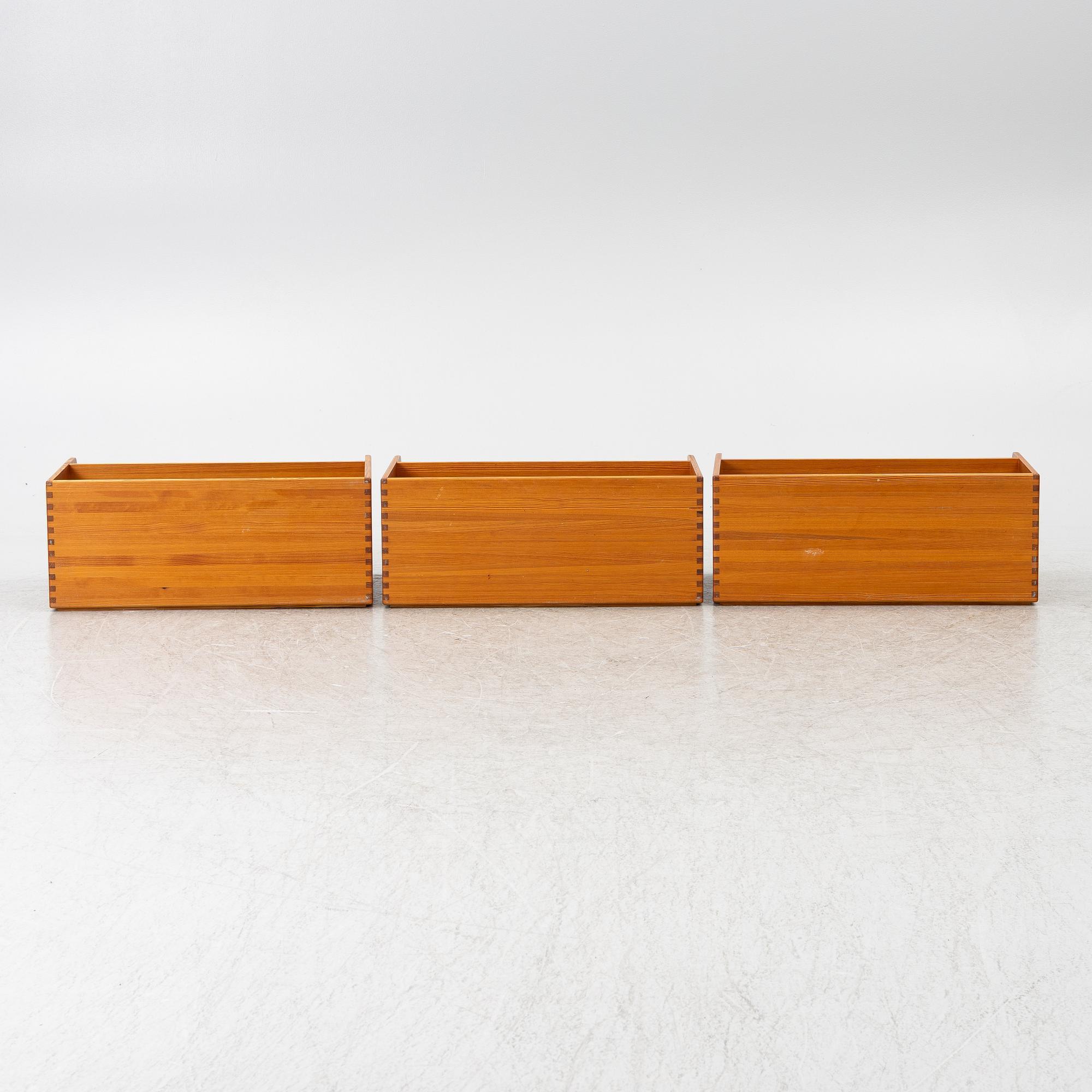 Børge Mogensen, Wall-mounted shelves, 3 pieces, probably Karl Andersson & Söner, second half of the 20th century.