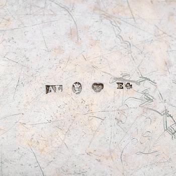SÅSSKÅL, silver, Anders Lundqvist, Stockholm 1835. Vikt ca 543 g.