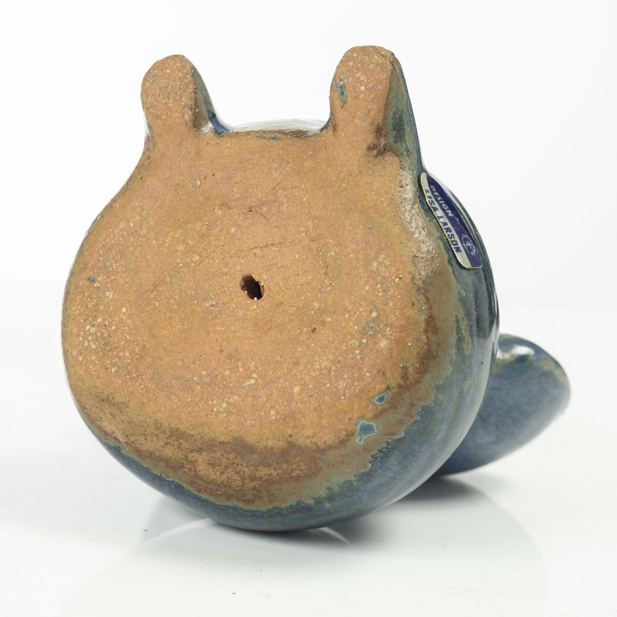 Lisa Larson, figurin, stengods, "Spökmusen" ur serien "Menageri", Gustavsberg.