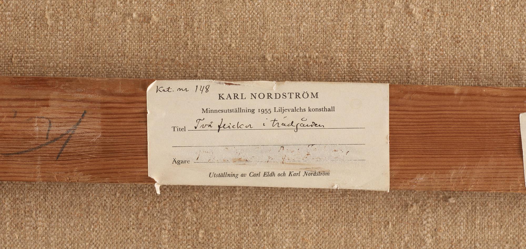 Karl Nordström, "Två ungdomar i trädgården".