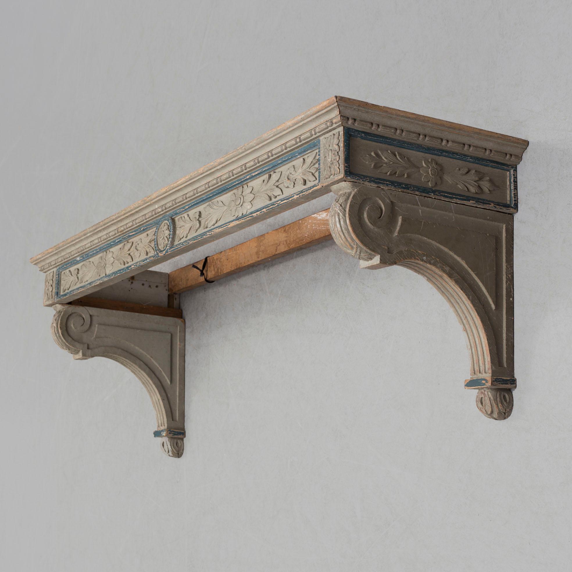 A 19th century French painted canopy.