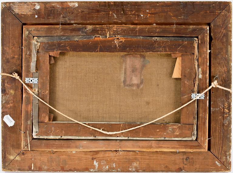 OKÄND KONSTNÄR, olja på duk, England, 1800-talets slut. Bär sign AH Cole.