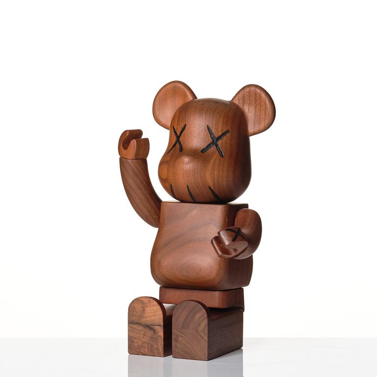 KAWS, BE@RBRICK Wood BWWT 400%.