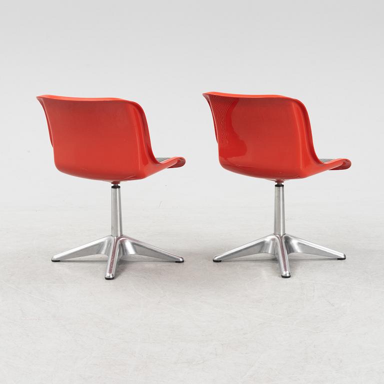 A set of six swivel chairs by Yrjö Kukkapuro for Haimi.