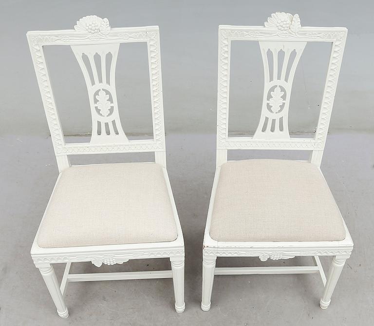 STOLAR, 1 par, gustavianska, omkring år 1800.