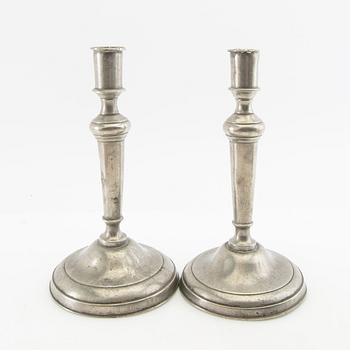 Candelabra 3 pairs late 19th century/around 1900 tin.