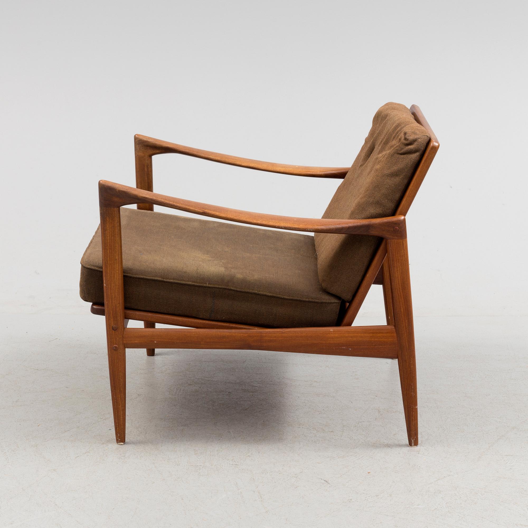 IB KOFOD LARSEN, a 'Kandidaten' teak easy chair from OPE möbler, 1960's.