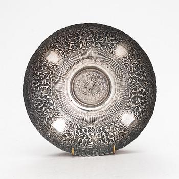 Skål, silver, österländsk, finska kontrollstämplar 1982.
