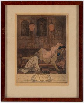 ANDRÉ LAMBERT, färgetsningar, 8 st.