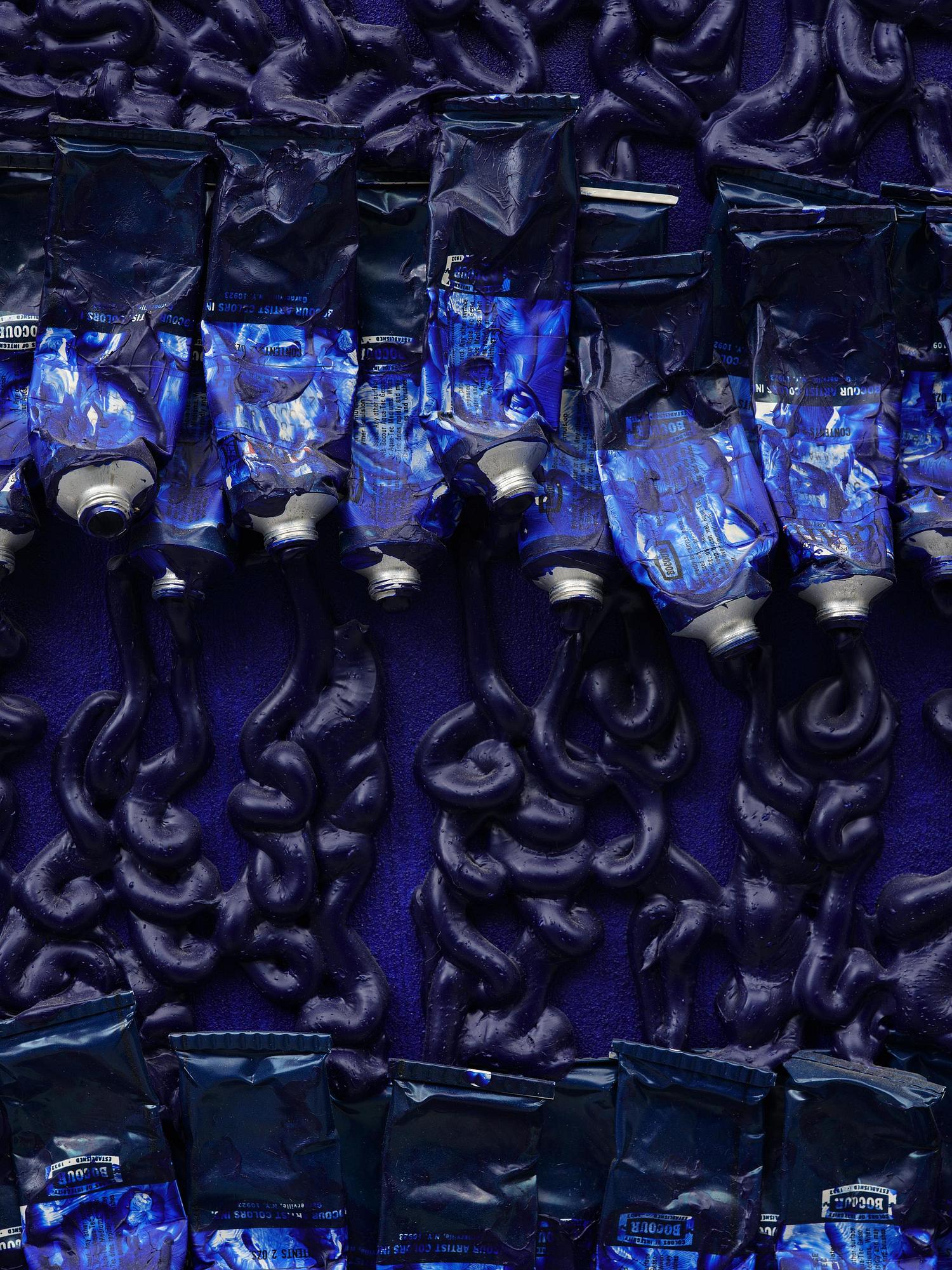 Arman (Armand Pierre Fernandez), ”Monochrome accumulation no 2505 (Ultramarin blue)”.