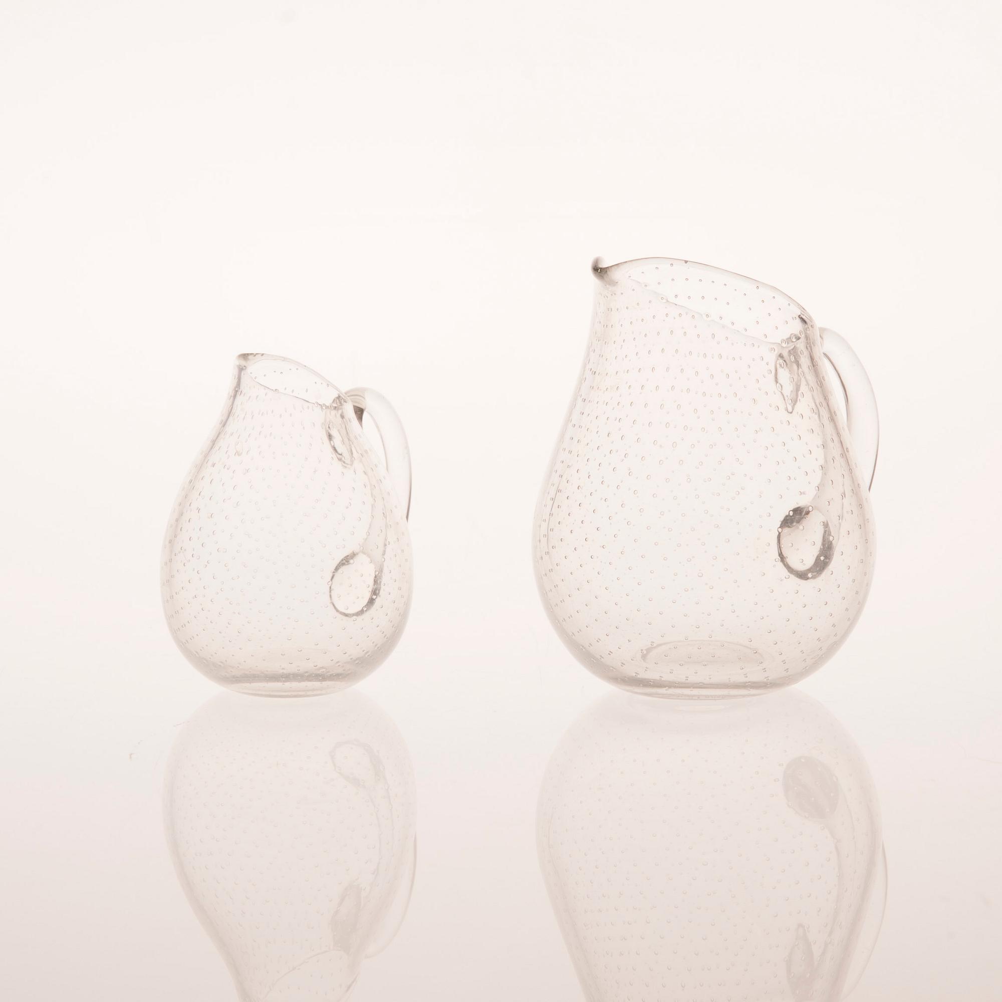 KANNOR, 2 st, glas, design Gunnel Nyman, 1900-talets mitt.