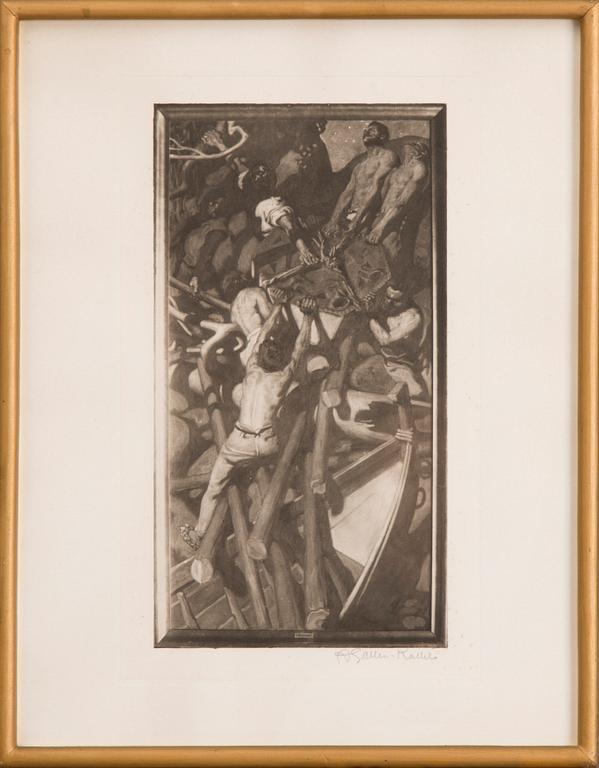 AKSELI GALLEN-KALLELA, heliogravure signed.