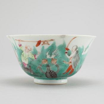 A 8 pcs Chinese porcelain tea set, 18th/19th century.