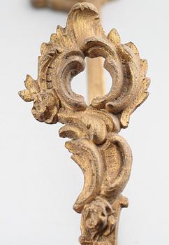 GARDINOMTAG, 4 st, förgylld brons, 1800-talets andra hälft.