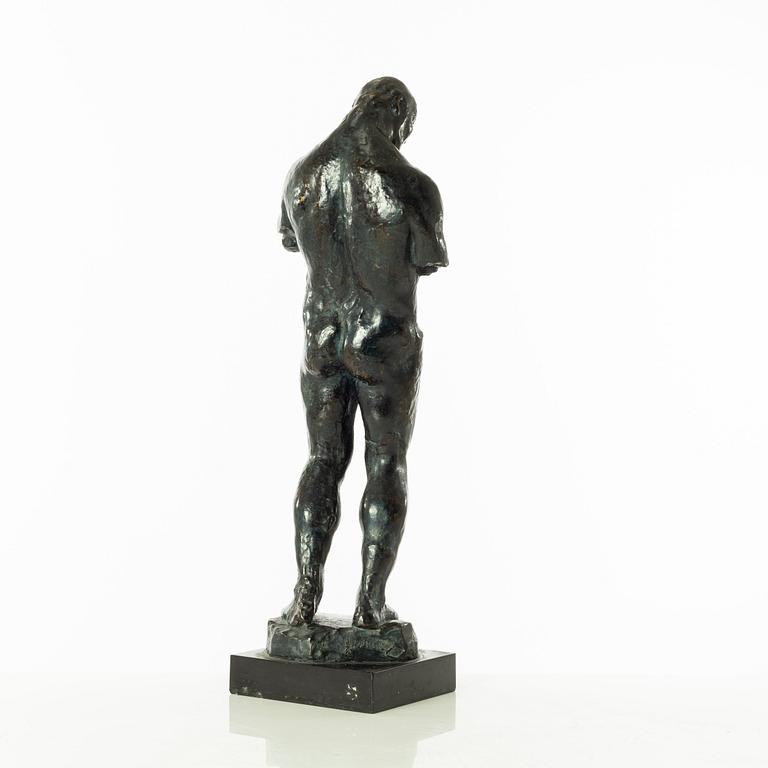 Gudmar Olovson, sculpture. Signed. Numbered. Foundry mark. Bronze, total height 50 cm, length 13 cm.