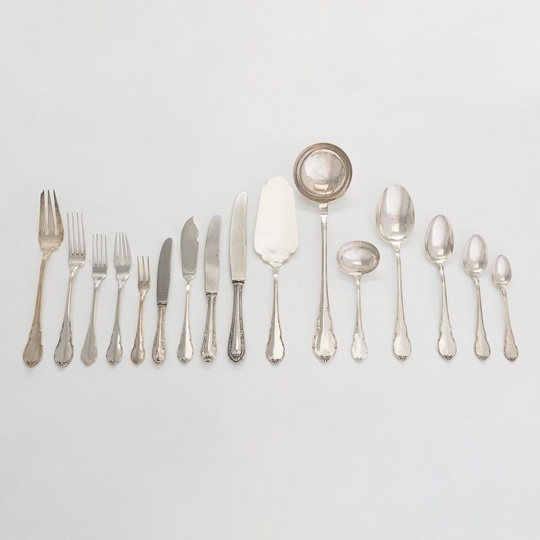 A 133-piece silver cutlery set, Mato, Spain, mid-20th century.