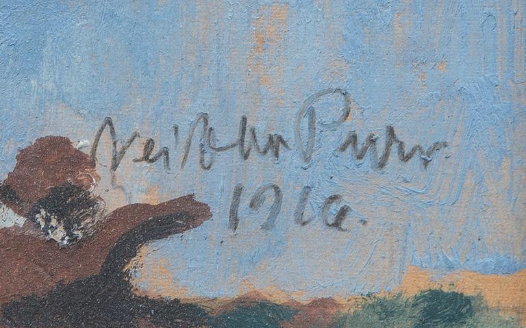 WEIKKO PURO, öljy paperille, signeerattu 1916.