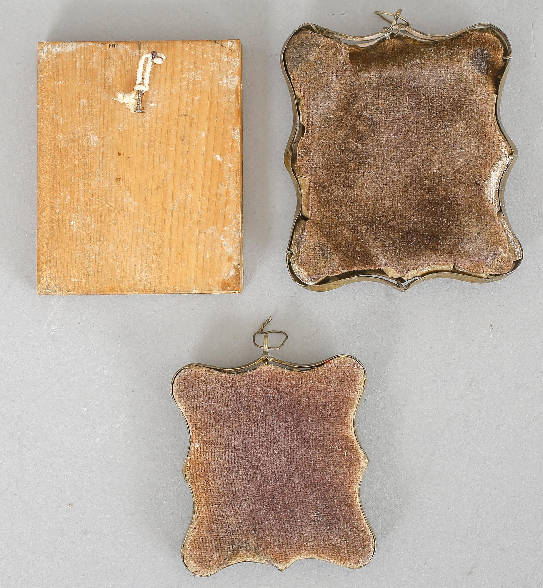 MINIATYRER, 3 st, 1800/1900-tal.