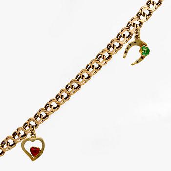 A 14K gold Bismarck bracelet.