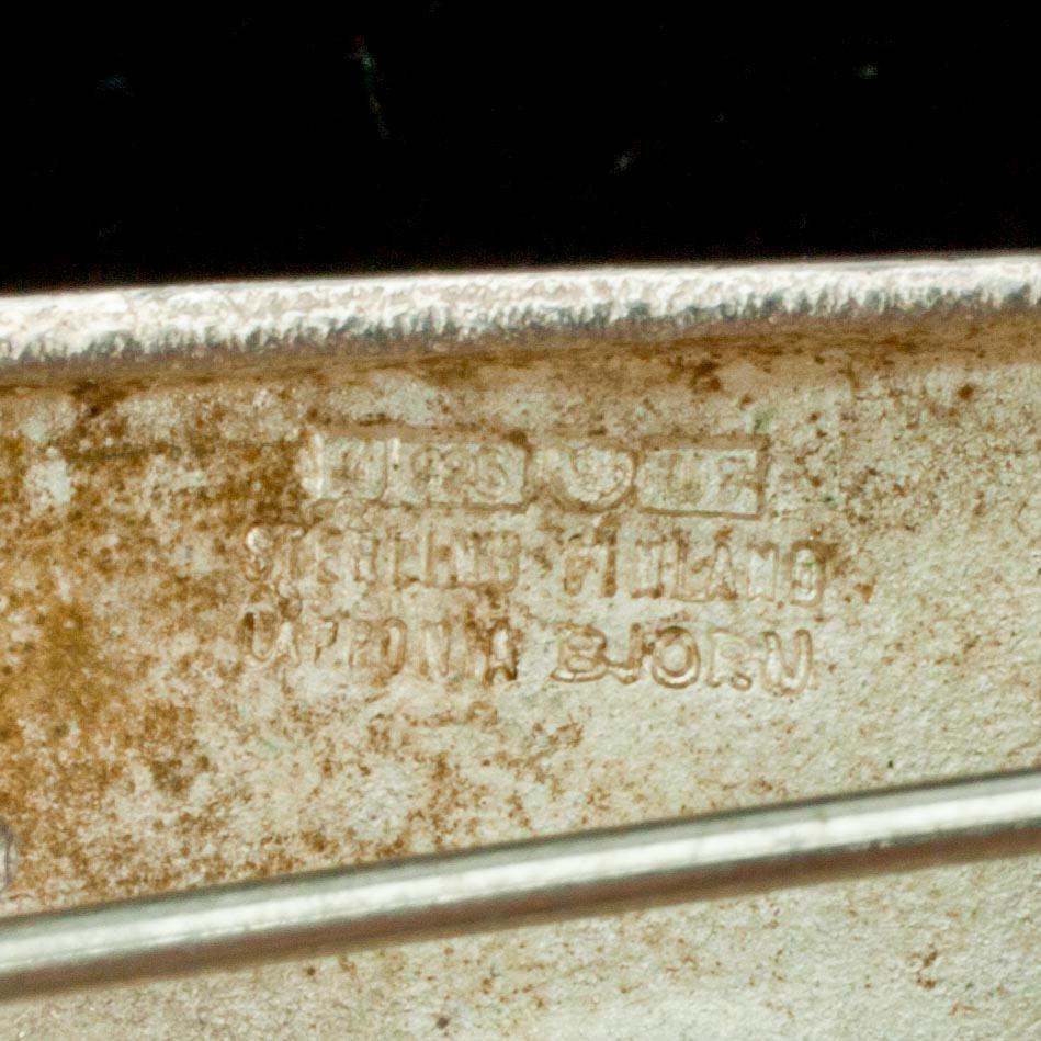 BJÖRN WECKSTRÖM, BROSCH / HÄNGE, "Skulptor" 925 silver. Lapponia 1973. Vikt 23 g.