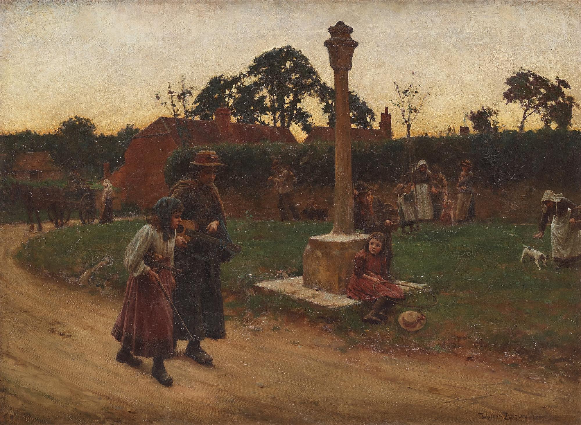 WALTER LANGLEY, olja på duk, signerad Walter Langley och daterad 1899.