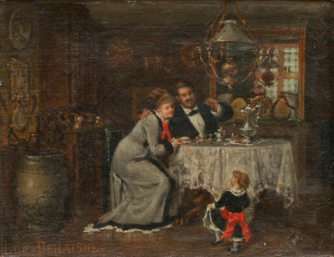 LEON B. DEHAISNE, olja på duk, sign.