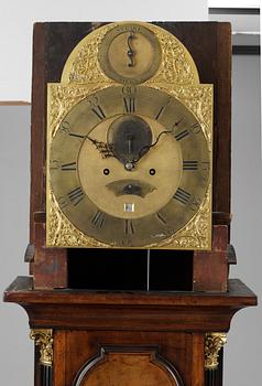 An 18th century English long-case clock, dial face marked "Thomas Yoakley London".