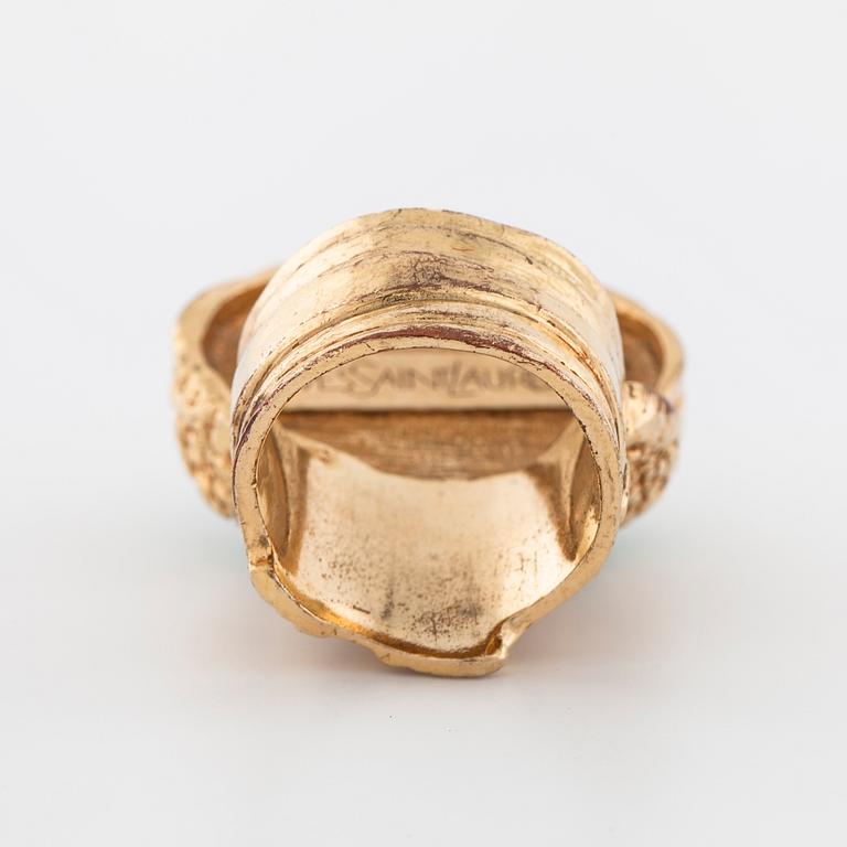 YVES SAINT LAURENT, a green paste ring.