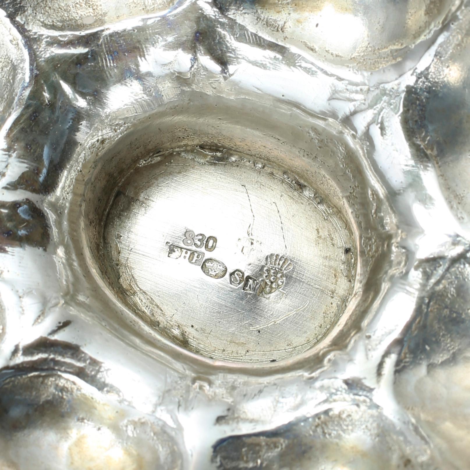 SKÅL PÅ FOT, silver, barockstil, sannolikt Tyskland, svenska importstämplar, 1900-tal. Vikt ca 147 gram.