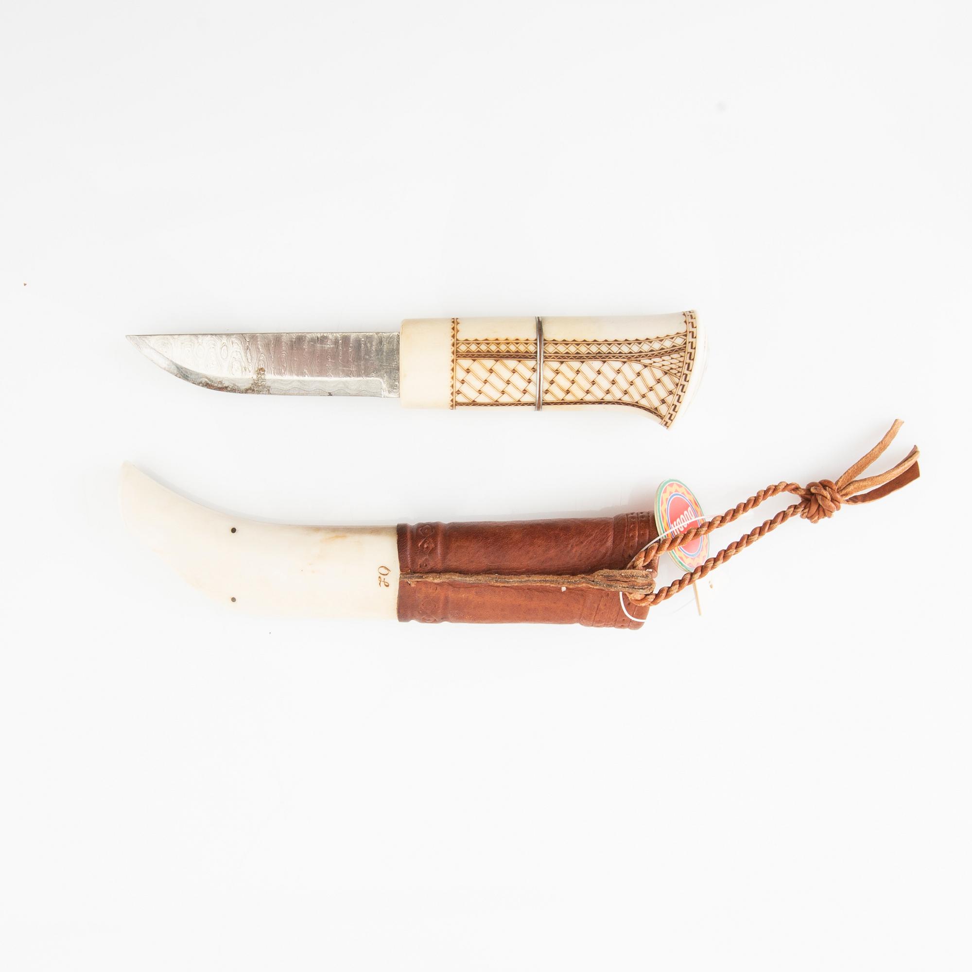 Olle Lundmark, half-horn knife, signed.