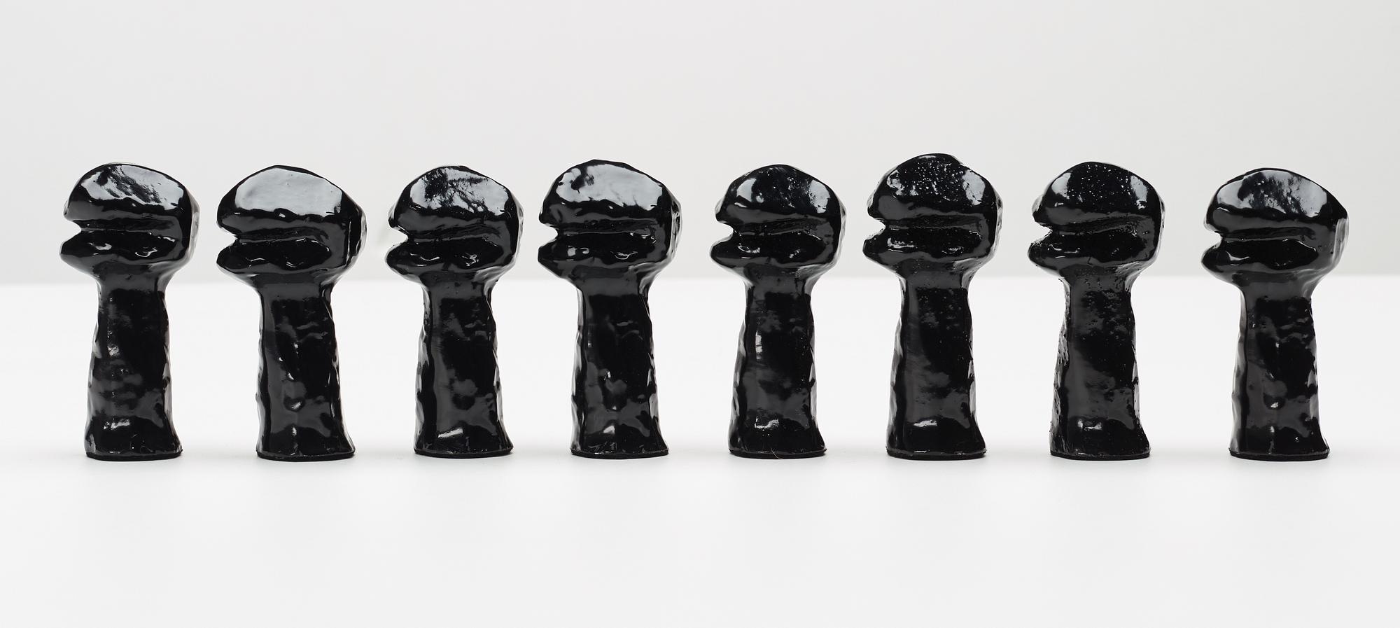 Bengt Lindström, chess game with chess pieces, executed around 1994-95.