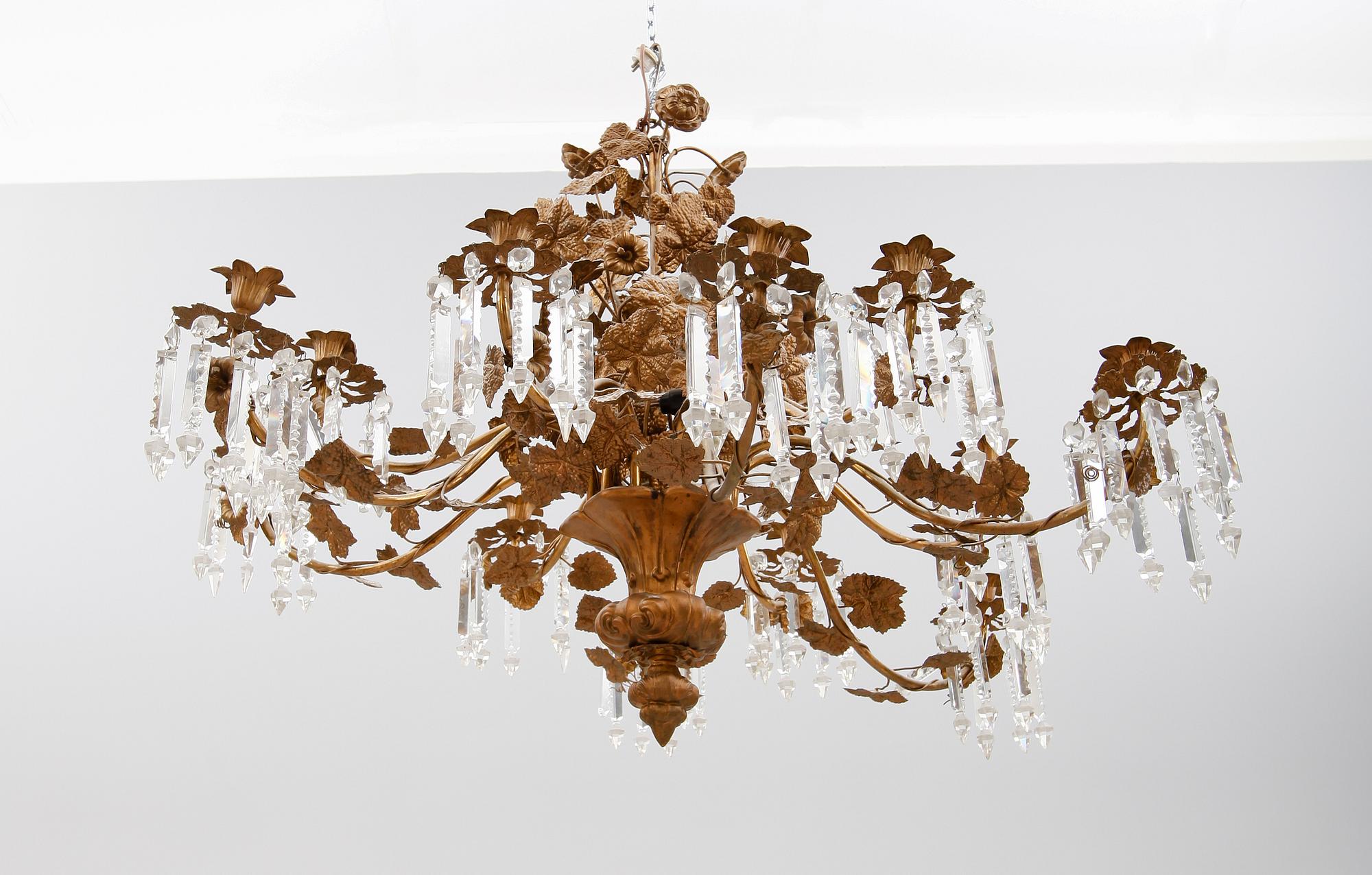 LJUSKRONA, oskariansk, 1800-talets andra hälft. Höjd 70 cm.