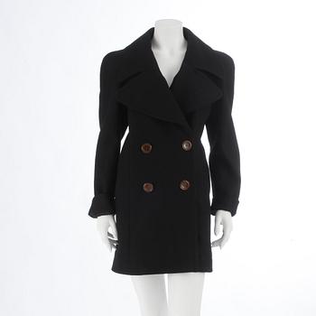 VIVIANNE WESTWOOD red label, a black wool coat, size 44.