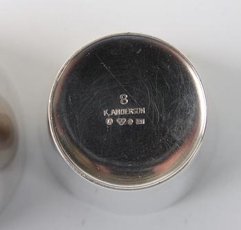 BÄGARE, 2 st, silver, Karl Anderson 1916-17.