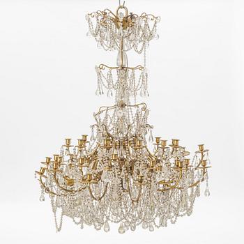 A large chandelier, late 19th Century.