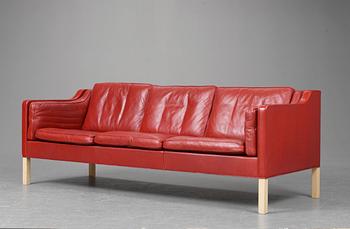 A Borge Mogensen three seated sofa, Fredericia Stolefabrik, Denmark.