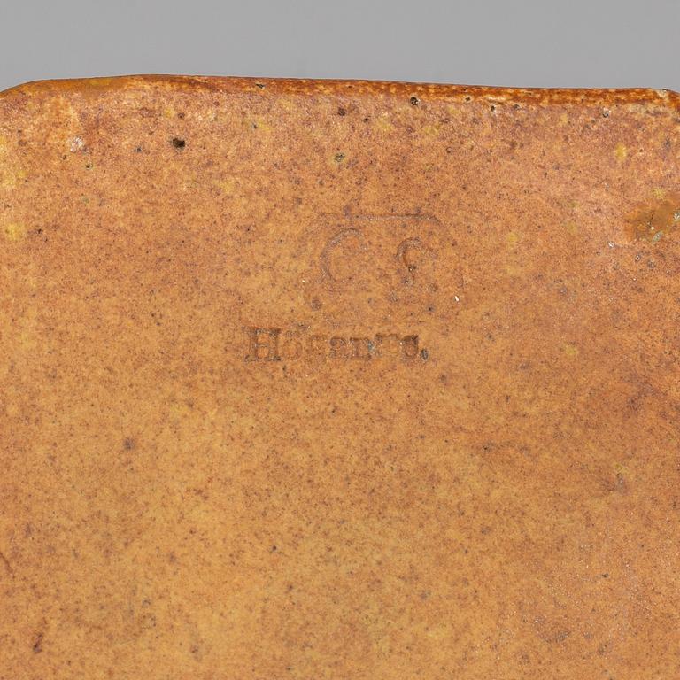 A 19th century creamware jar, Carl Söderberg, Höganäs.