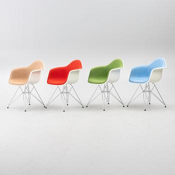Charles & Ray Eames, karmstolar, 4 st "Plastic Armchair DAR", Vitra, 2018.