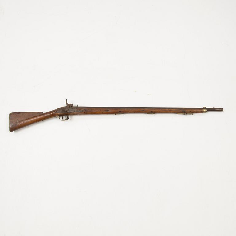 A 18th Century Swedish-British converted percussion gun.