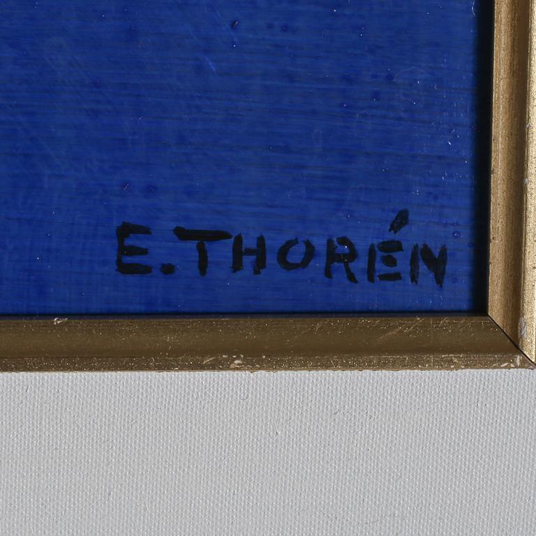 ESAIAS THORÉN, olja på pannå, signerad.