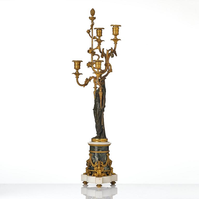 Kandelaber, för fyra ljus, Parisarbete, François Rémonds art, 1700-talets slut, Louis XVI.