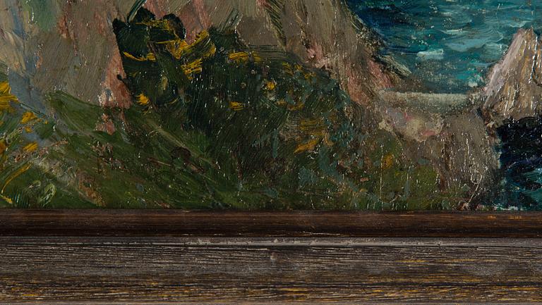 HELMER OSSLUND, olja på papp-pannå, signerad.