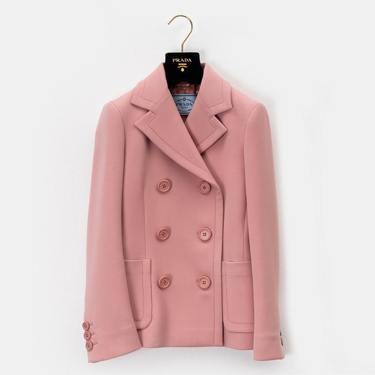 Prada, a jacket and pants in virgin wool, size 36.
