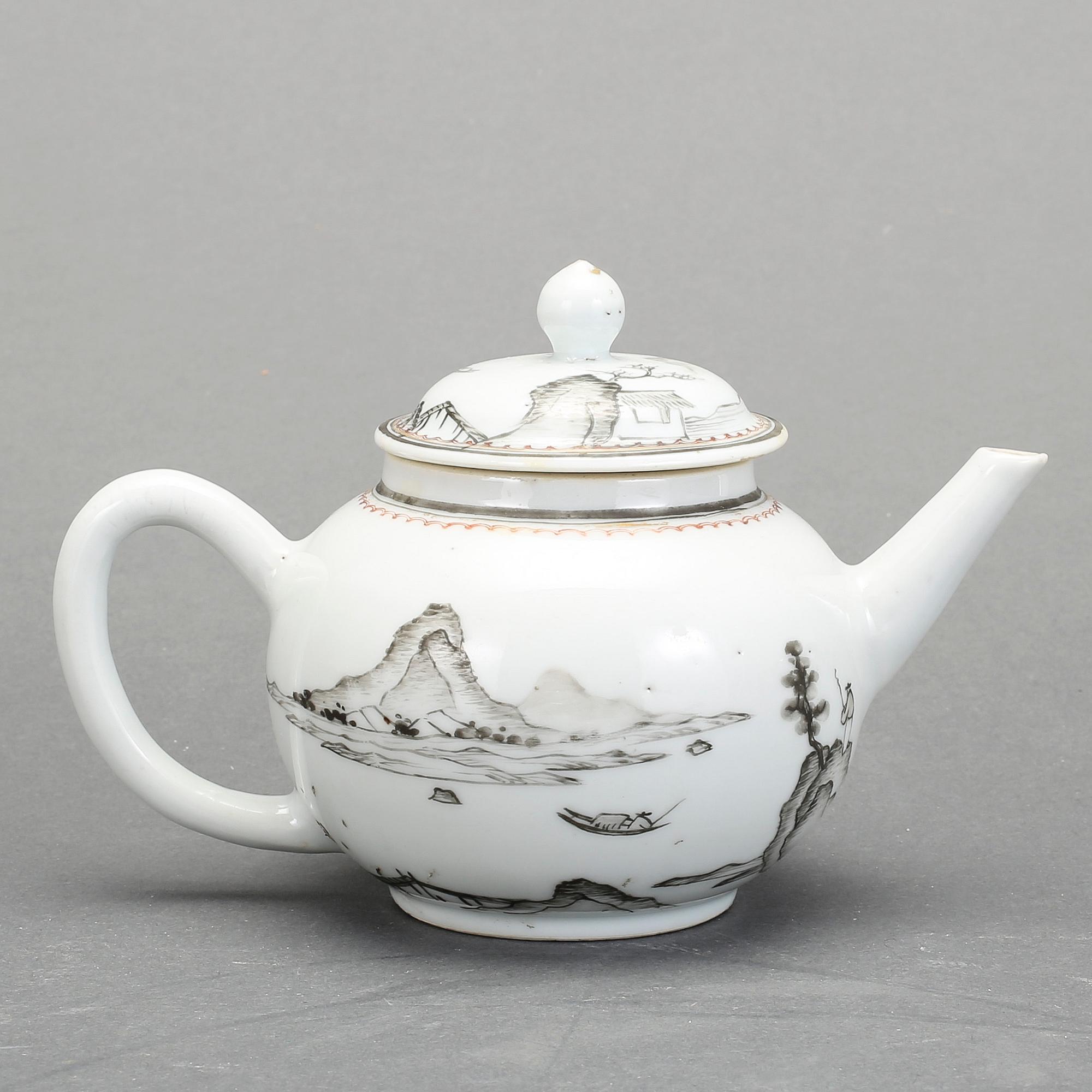TEKANNA, porslin. Kina, Chien-Lung (1736-1795).