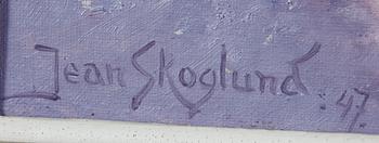 SKOGLUND, JEAN. Olja på duk, sign o dat -47.